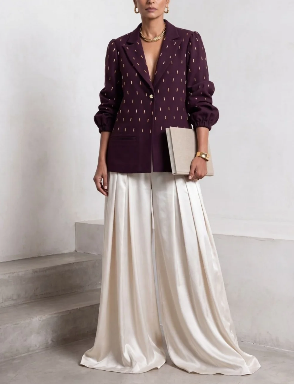 No Notes — hand embroidered blazer by Cago